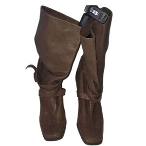 Stuart Weitzman Dark Brown Wedge Heeled Boots